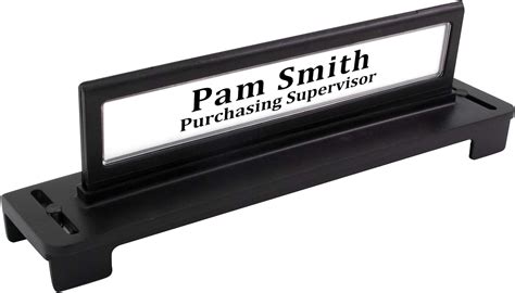 Buy Advantus Top View Two-Sided Cubicle Name Plate/Sign, Black (96095 ...