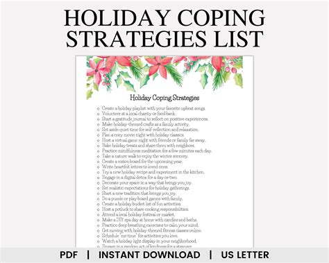 Holiday Coping Strategies List, Holiday Coping Skills, Coping Tools ...