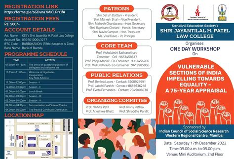 One-Day Workshop (Offline) on "Vulnerable Sections of India Impelling ...