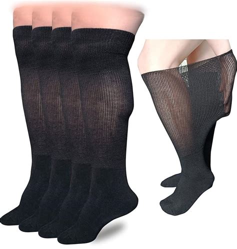 Extra Wide Lymphedema Socks for Swollen Feet Ankle Leg, Bariatric Socks ...