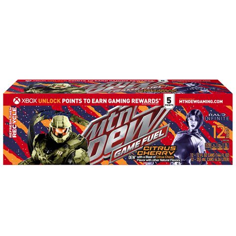 Mountain Dew Game Fuel Citrus Cherry Soda Pop, 12 fl oz 12 Pack Cans ...