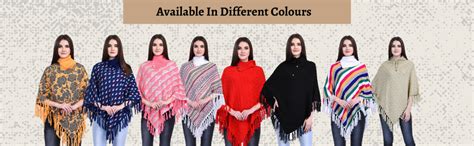 Buy eWools Women’s Winterwear Exclusive Waist Length Woolen Poncho at ...