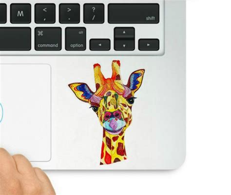 Giraffe Colorful Decal Laptop Macbook Trackpad Keypad Sticker Decal ...