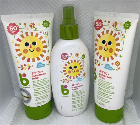 Babyganics SPF 50+ Sunscreen Spray & 2 Lotion UVA UVB Water Resistant 6 ...