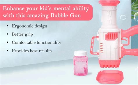Buy AP KIDS TOYS 32 Hole Electric Gatling Bubble Gun for Kids with Soap ...
