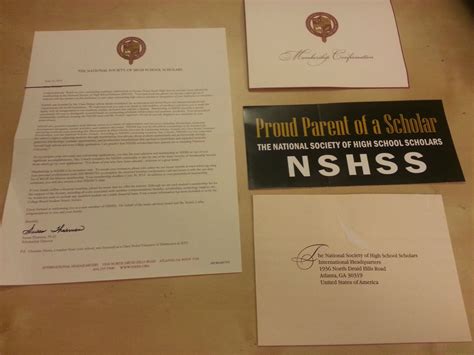 Just got this in the mail today from the National Society of High ...