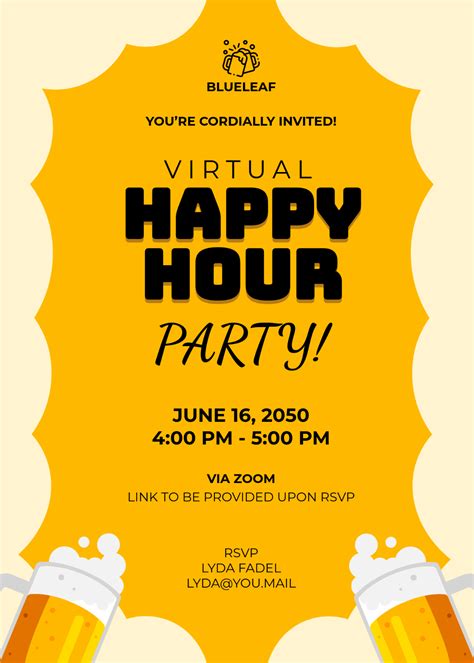 Fare Well Happy Hour Template