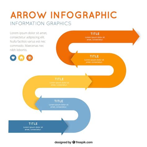 Farbige Pfeil Infographie Vorlage | Kostenlose Vektor