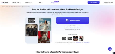Free Online Parental Advisory Album Cover Maker