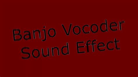 Banjo Vocoder 的图像结果