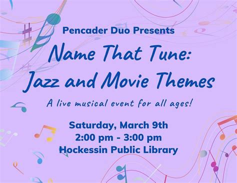 Name That Tune: Jazz and Movie Themes, 1023 Valley Rd, Hockessin, DE ...