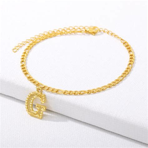 Figaro Cuban Link Chain 18K Gold Plated Waterproof Stainless Steel Ank ...