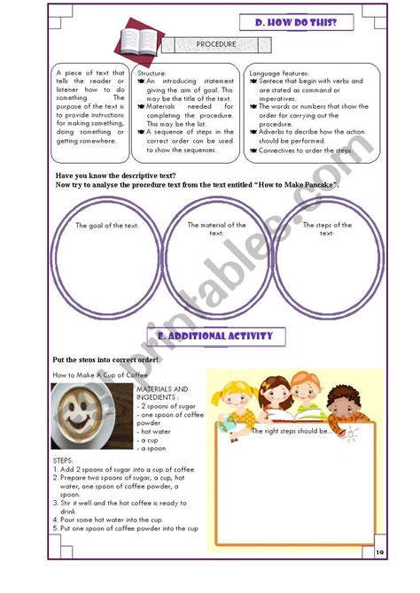 Image result for Procedural Text Type Sample