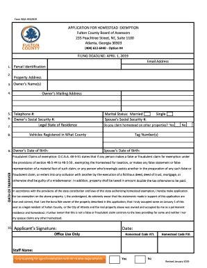 2023 Homestead Exemption Form - Printable Forms Free Online