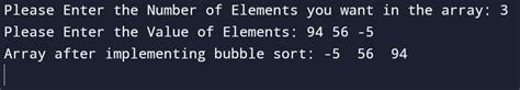 Image result for Write a Program to Sort Elements of Array Bubble Sort in C