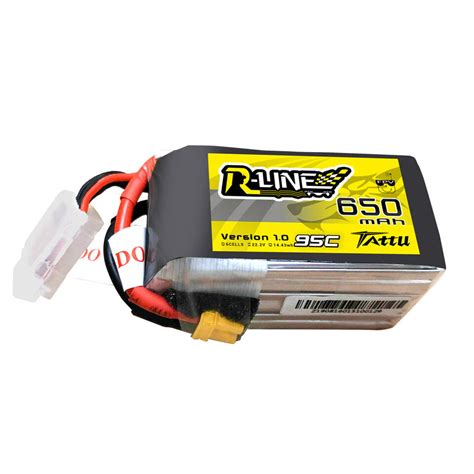 Tattu R-Line 650mAh 22.2V 95C 6S1P Lipo Battery Pack With XT30 Plug ...
