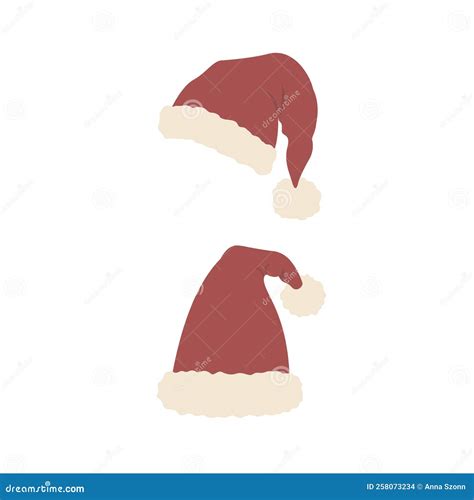 Set of Santa Claus Hats. stock illustration. Illustration of graphic ...