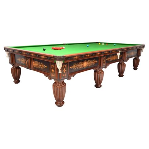 Full Size Antique Billiard / Snooker Table / Pool Table by Burroughs ...