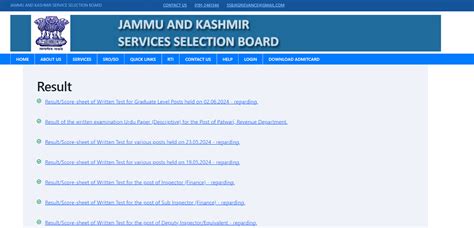 JKSSB Graduate Level Result 2024 and Final Answer Key Live: Download ...