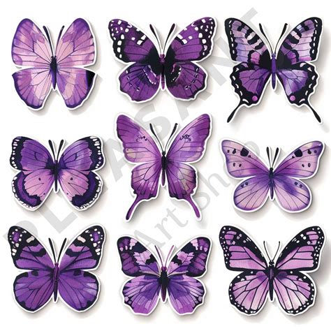 Fussy cut purple butterflies, butterfly download, scrapbooking, junk ...