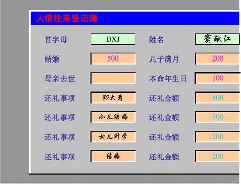 电子版人情来往礼单登记簿窦DXJ_word文档在线阅读与下载_无忧文档