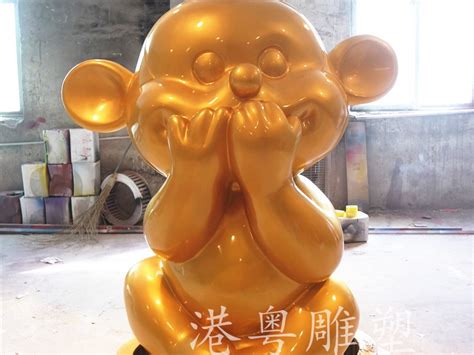 卡通猴子玻璃钢雕塑_方圳玻璃钢厂