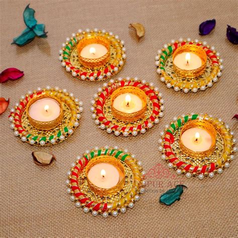 Buy Jaipur Ace Decorative Diwali Tealight Diya | Traditional Handmade ...