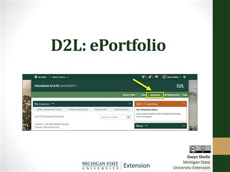D2L: ePortfolio | PPTX
