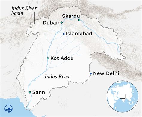 Indus River Delta Map Indus River Facts For Kids