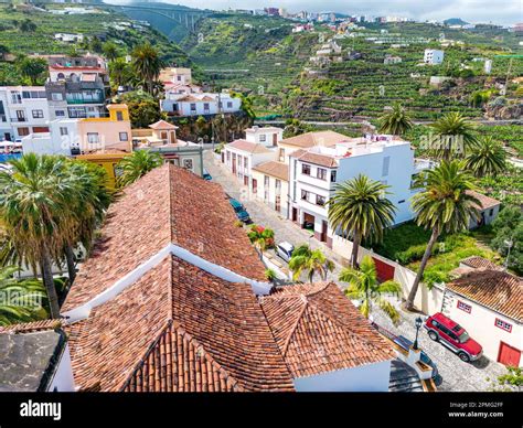 Aerial View at San Andres village near Los Sauces at northeast of La ...