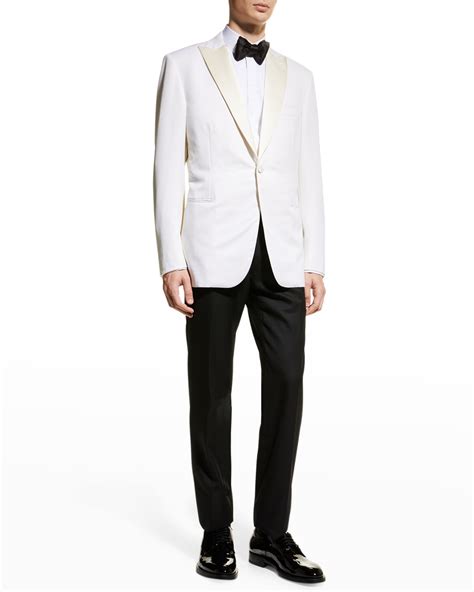 Paul Stuart Men's Plaid Velvet Dinner Jacket | Neiman Marcus