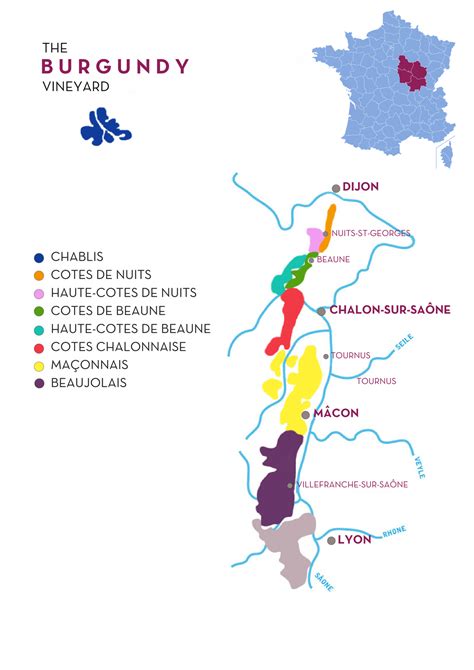 Cote De Beaune Wine Map