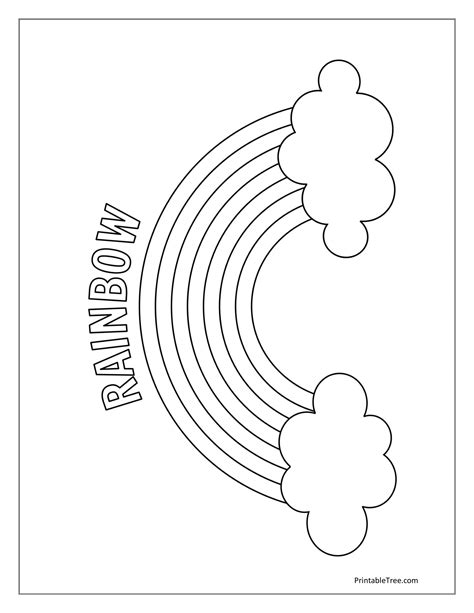 Free Printable Rainbow Coloring Pages PDF for Kids & Adults