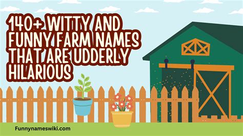 140+ Witty and Funny Farm Names That Are Udderly Hilarious – Funny ...