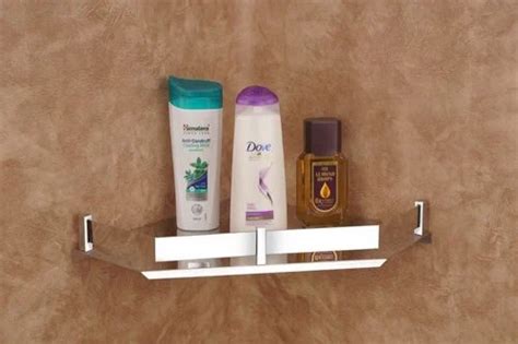 Stainless Steel Bathroom Wall Shelf - Stainless Steel 2 in 1 Bathrooom ...