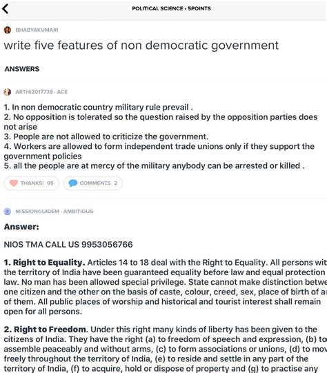 write some common features of non democratic country - Brainly.in