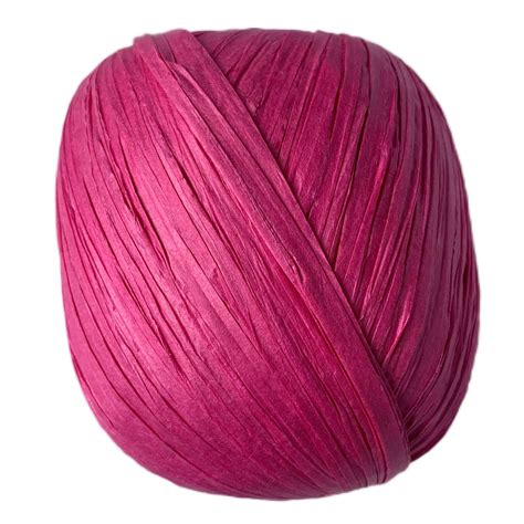 Raffia Yarn - Dark Pink – Crochet Now India