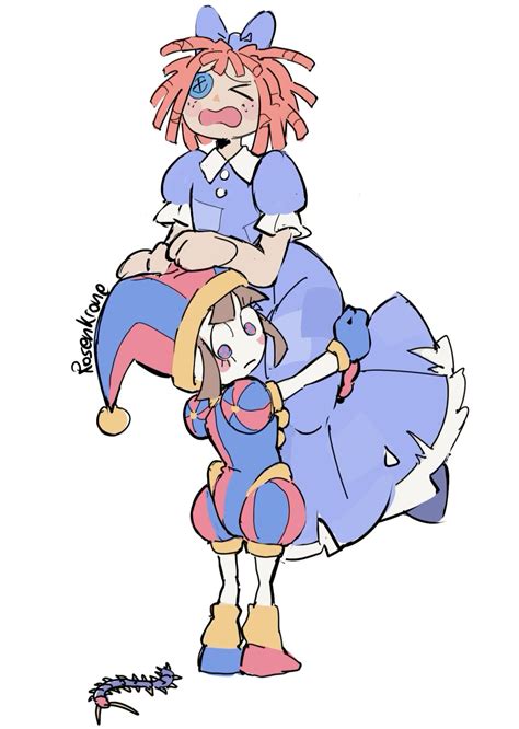 Art by karin_apple25 on instagram pomni and ragatha from the amazing ...