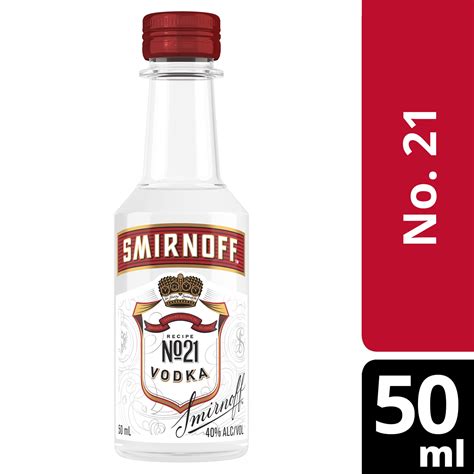 Smirnoff No. 21 80 Proof Vodka, 50 mL, 40% ABV - Walmart.com