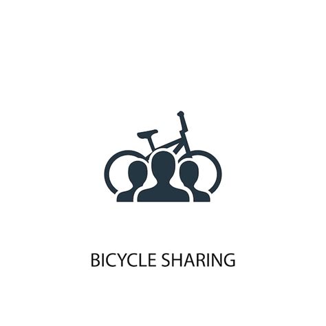 Ícone de compartilhamento de bicicletas. Ilustração de elemento simples ...