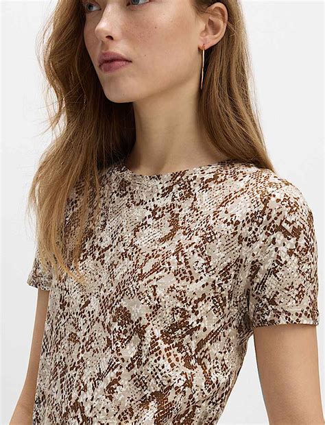 Buy Pure Cotton Printed Midi T-Shirt Dress at Marks & Spencer