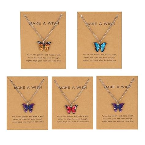 Shining Diva Fashion 5 Pcs Latest Stylish Butterfly Jewellery Necklace ...