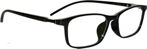 PETER JONES EYEWEAR Black Full Rim Rectangle Frame (52 Mm) - For Unisex ...