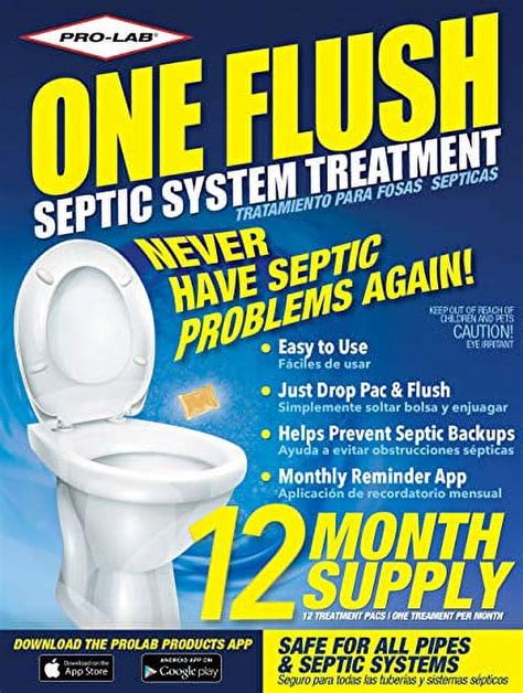 One Flush Septic Tank Treatment Packets - 1 Year Supply India | Ubuy