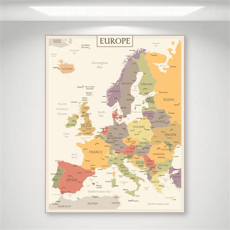 Europe Map Poster 的图像结果