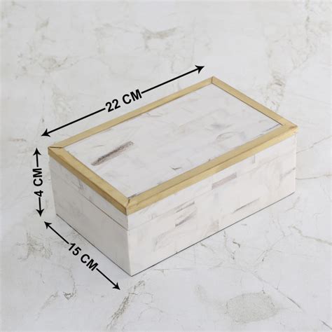 Buy Eternity Marble Textured Deco Box from Home Centre at just INR 1399.0