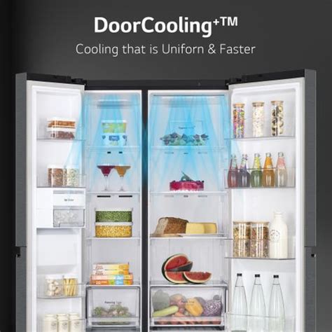 LG 655 L Frost Free Side by Side Refrigerator with Smart Inverter ...