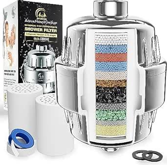 AquaHomeGroup 15 Stage Shower Filter with Vitamin C for Hard Water ...