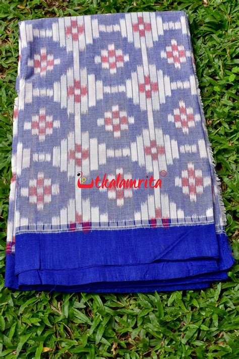 Blue Red White Kuthi Pasapali (Fabric)