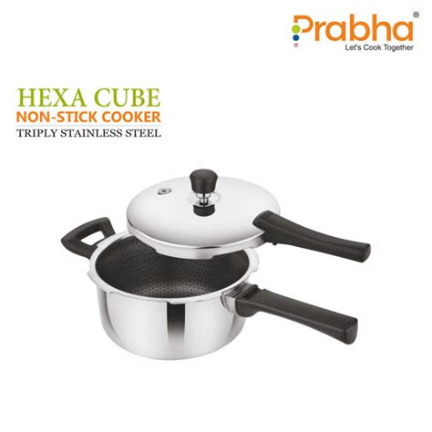 Prabha Triply Hexa Cube Non Stick Pressure Cooker – New Variety Store (IN)